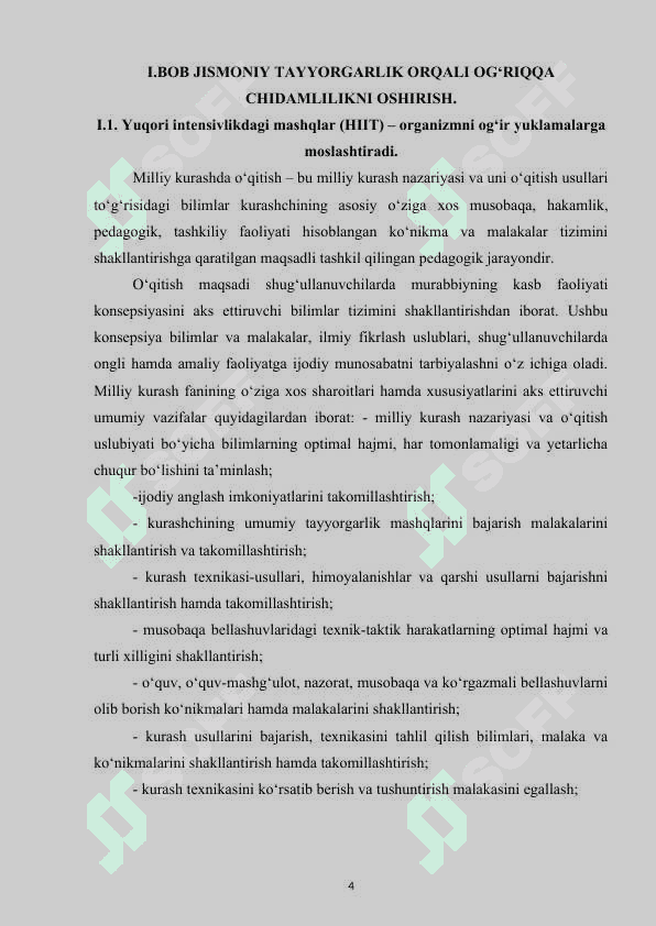 kurashchilarda og'riqqa chidamlilikni rivojlantirish 4