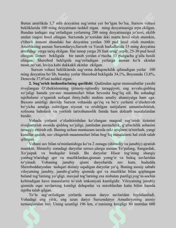 Sharqiy Buxoroda dehqonchilik va sug’orish tizimi 4