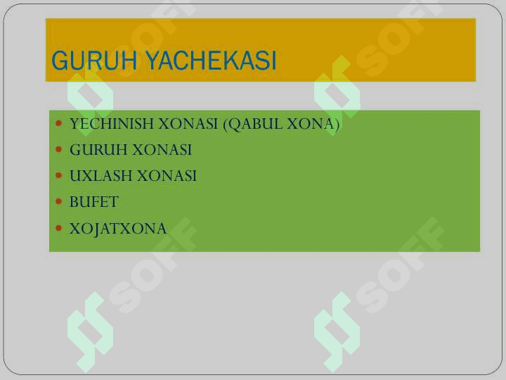 MAKTABGACHA TA’LIM 
TASHKILOTLARINI LOYIHALASHTIRISH 8