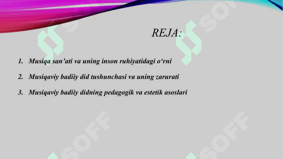 Musiqaviy badiy didni rivojlantirish va malakalar 2