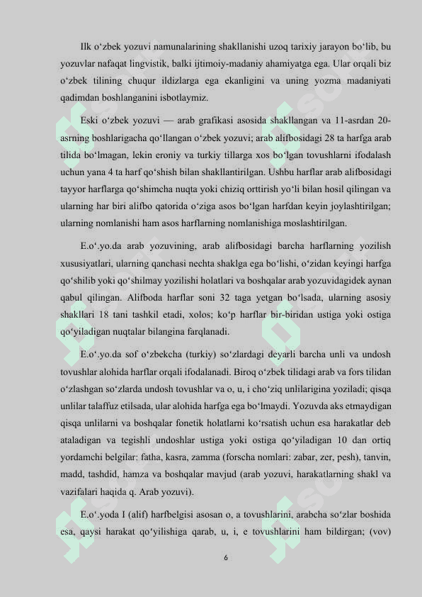 OʻZBEK TILINING YOZUV TIZMI VA UNING RIVOJLANISHI 6