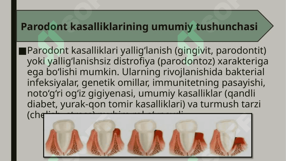 Parodont kasalliklari klassifikasiyasi 4