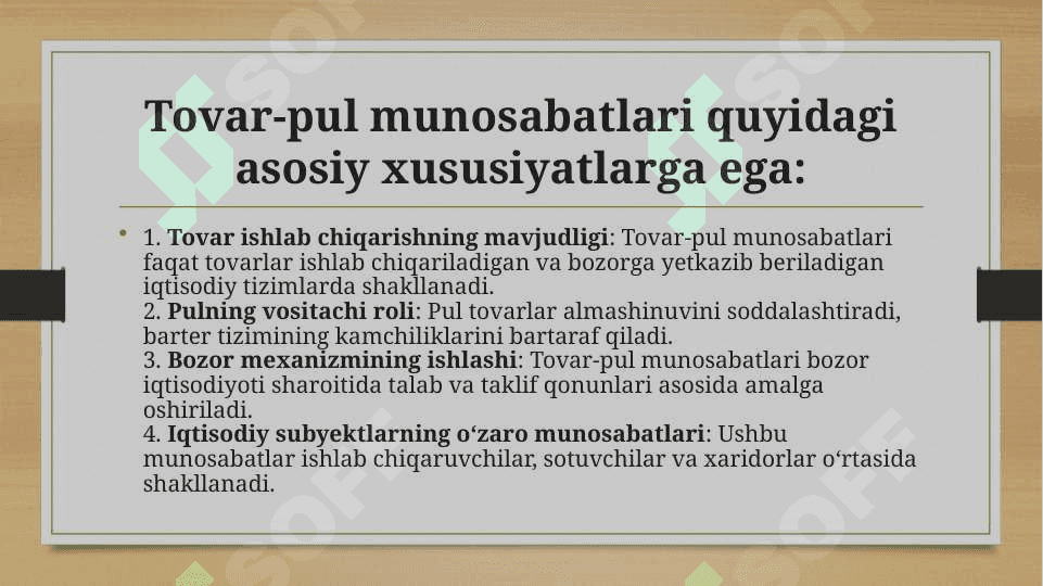 Tovar-pul munosabatlari 4