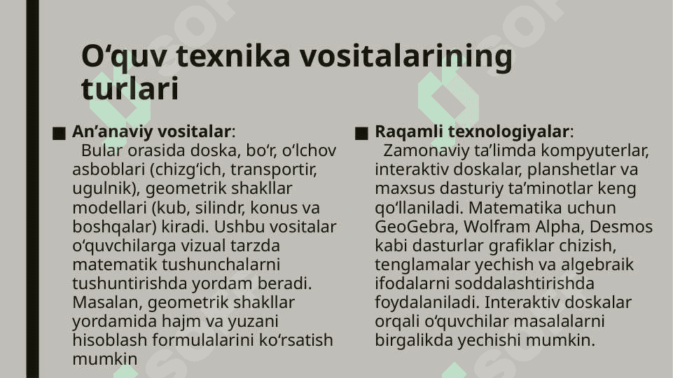Talimiy vositalar Oʻquv texnika vositalari 3