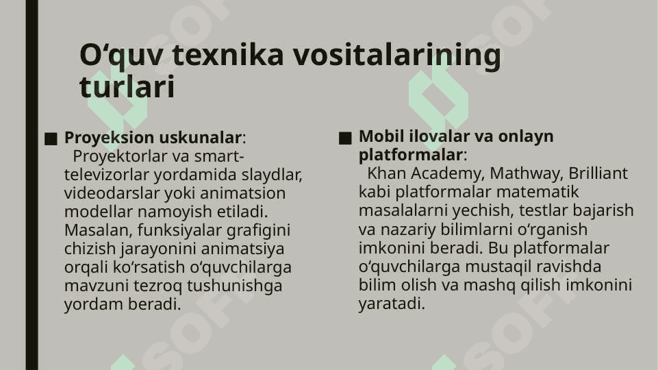 Talimiy vositalar Oʻquv texnika vositalari 4