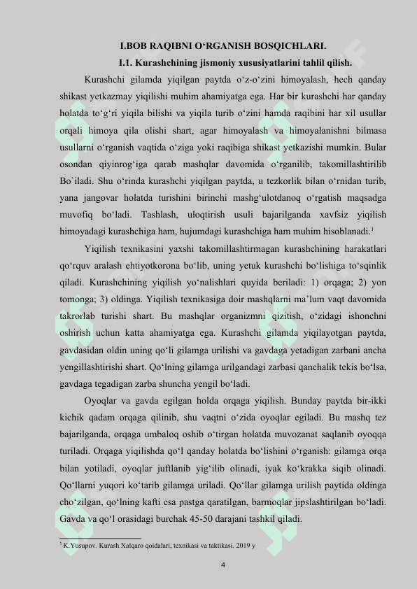 Kurashchilarda raqibni organish va unga qarshi kurashish taktikasi 4