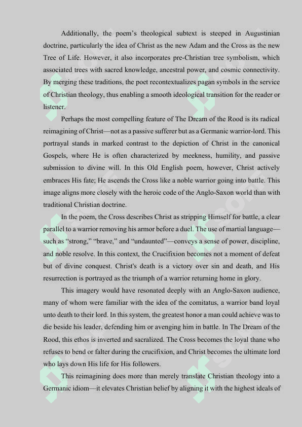 CHRISTIAN AND PAGEN ELEMENTS IN THE DREAM OF THE ROOD 6