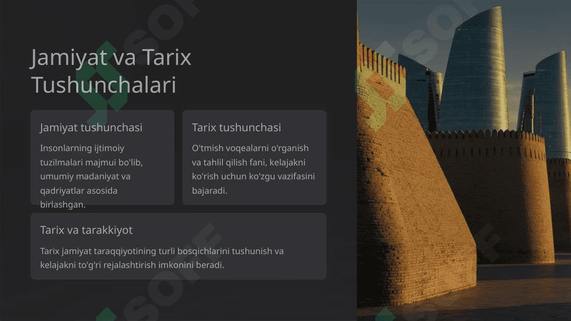Jamiyat taraqqiyotida tarixning mazmuni, yo'nalishlari va konsepsiyalari 3