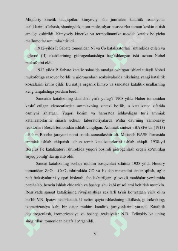 NEFT VA GAZ SANOATIDA KATALIZATORLARNING TURLARI VA XOMASHYOLAR 6