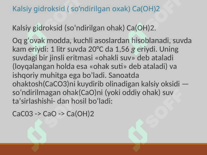 7-sinf kimyo  Eng muhim asoslarning ishlatilishi. 4