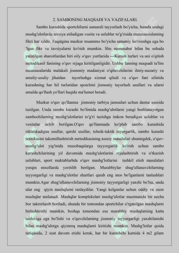 KURASH TURLARI VA UNI O'QITISH METODIKASI FANINING MAQSADI VA VAZIFALARI 4