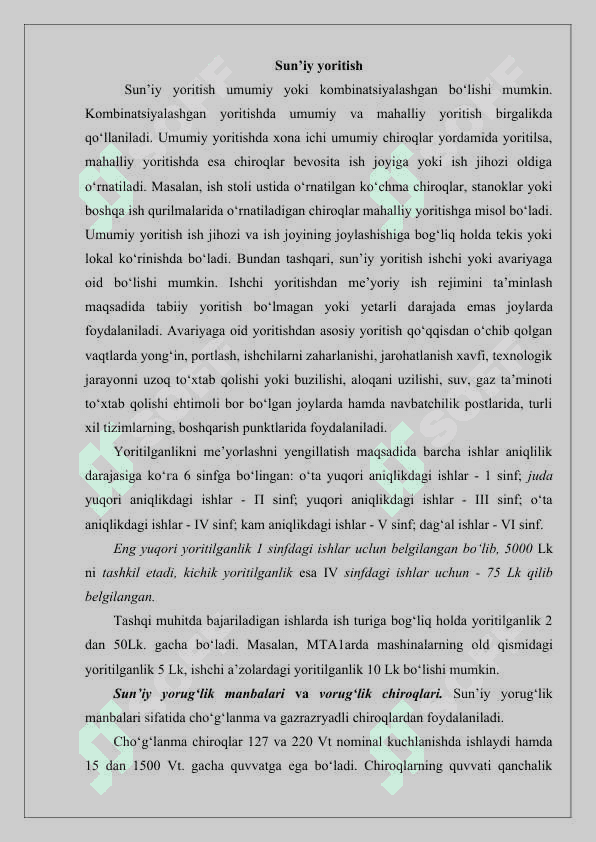 YORITISH VA YORITGICHLARNING ZAMONAVIY VOSITALARI 5