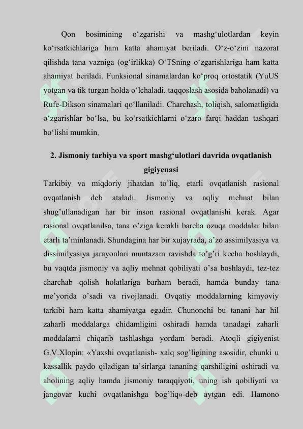 JISMONIY TARBIYA VA SPORT MASHG‘ULOTLARI DAVRIDA OVQATLANISH GIGIYENASI 3