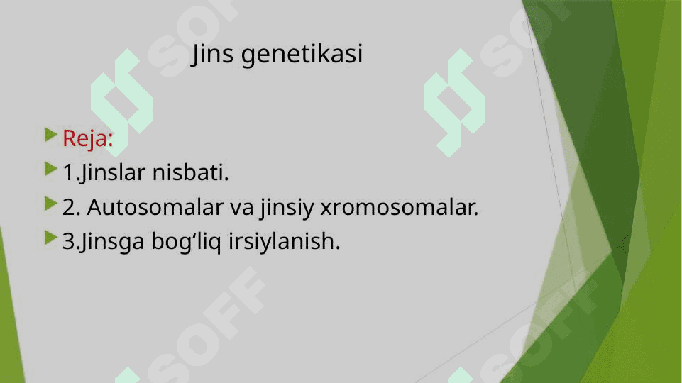 Jins genetikasi 3