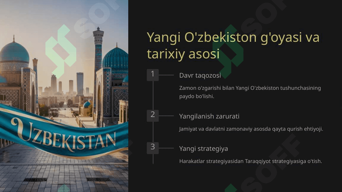 O‘zbekiston Respublikasi Prezidenti Sh.M.Mirziyoyevning “Yangi O‘zbekiston taraqqiyot strategiyasi” kitobida rivojlanish modeli va Uchinchi Renessans tushunchalari. 3