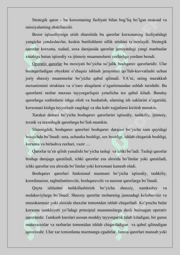 MENEJMENTDA QAROR QABUL QILISH 4