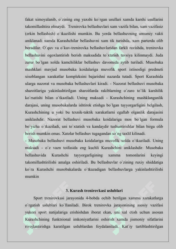 KURASH TURLARI VA UNI O`QITISH METODIKASI FANINING MAQSADI HAMDA VAZIFALARI 6