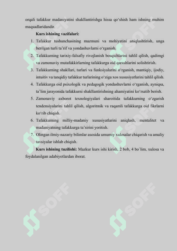 TAFAKKUR: UMUMIY TASAVVURLAR VA NAZARIY YONDASHUVLAR 5