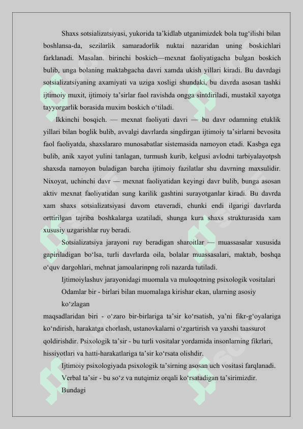 SHAXSNING IJTIMOIYLASHUVI VA IJTIMOIY XULQ-ATVOR 5