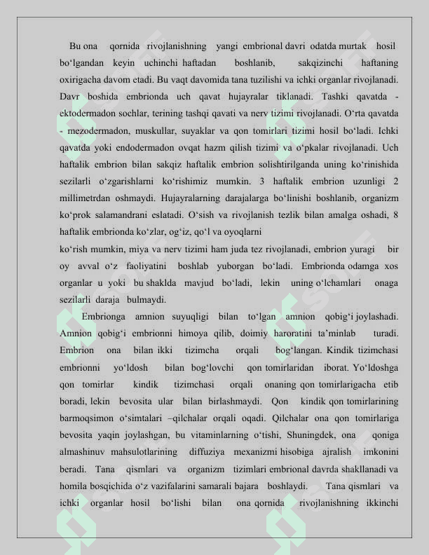 ONTOGENEZNING ILK BOSQICHLARIDA INSONNING PSIXIK RIVOJLANISHIGA XOS XUSUSIYATLAR. 4
