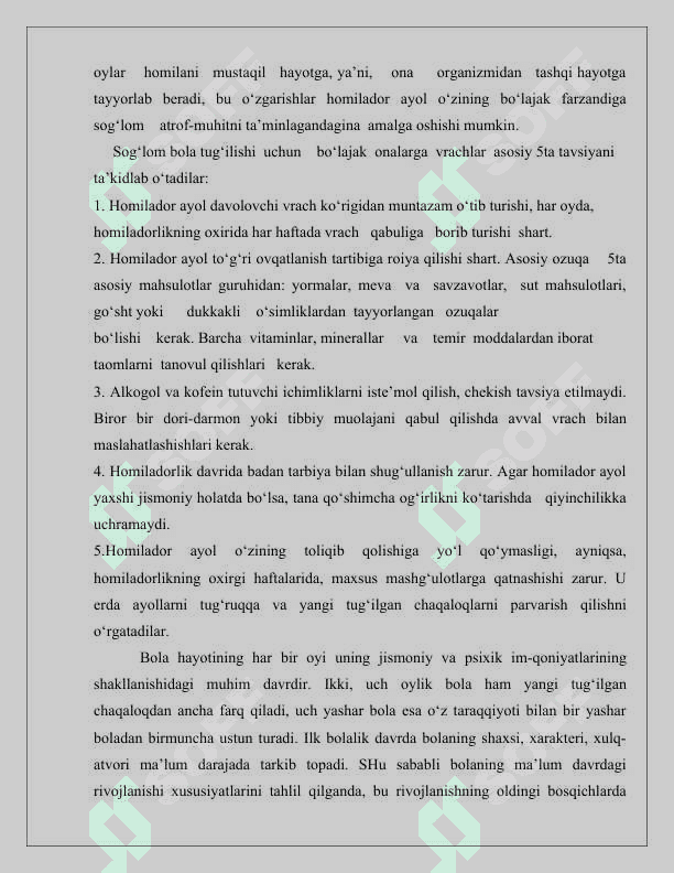 ONTOGENEZNING ILK BOSQICHLARIDA INSONNING PSIXIK RIVOJLANISHIGA XOS XUSUSIYATLAR. 7