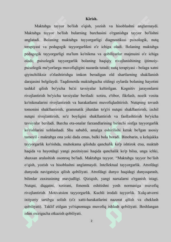 MAKTABGA MOTIVATSION TAYYORGARLIKNI KORREKSIYALASH 2