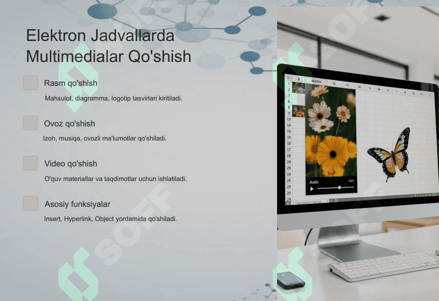 Elektron Jadvallarda Multimedialar va Dashboardlar 3