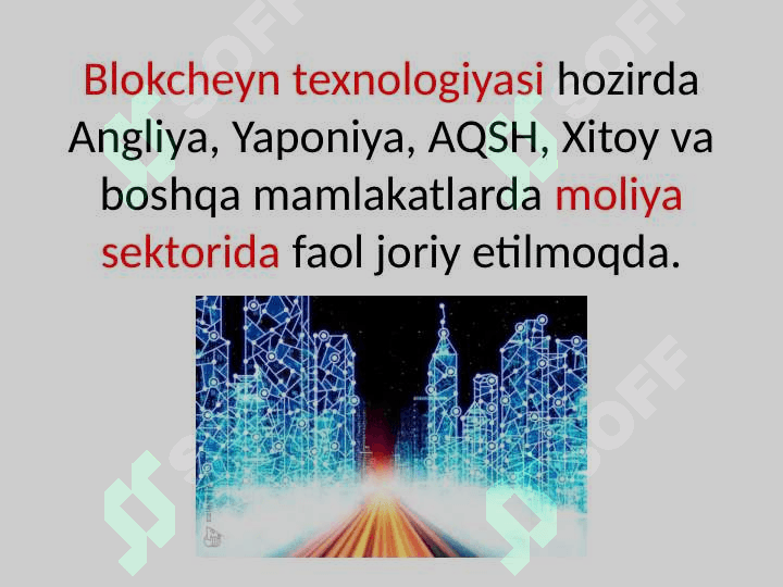 Iqtisodiyot tarmoq va sohalarida blokcheyn tizimi 5