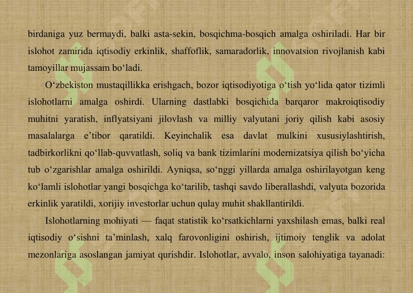 Iqtisodiyotni isloh qilish sharoitida xo'jalik yurituvchi sub'ektlar moliyaviy resurslari va kapitali. 5