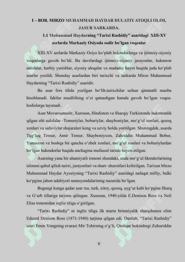 Muhammad Haydarning “Tarixi Rashidiy”asari manba sifatida 6