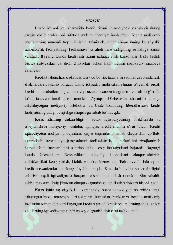 Kreditning mohiyati va vazifalari 3