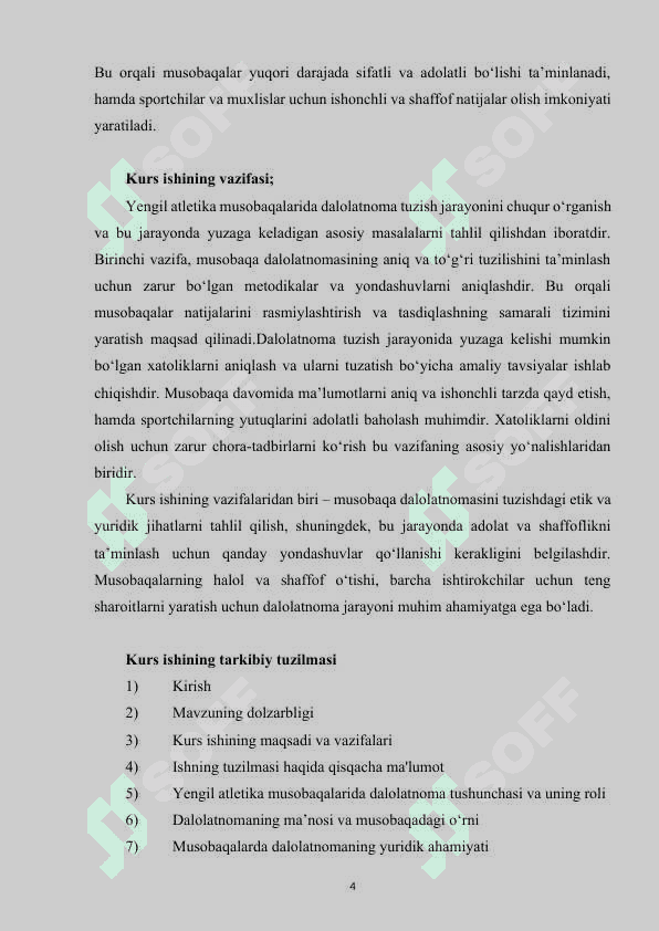 YENGIL ATLETIKA MUSOBAQA DALOLATNOMASINI TUZISHNING MAQSADI NIMA 4