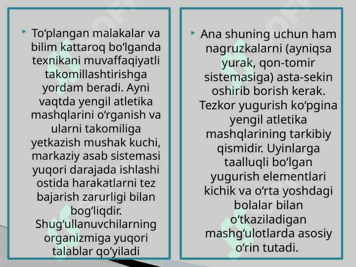 Ta’lim muassasalarida yengil atletika mashg‘ulotlarini tashkil qilish va o‘tkazish. 4