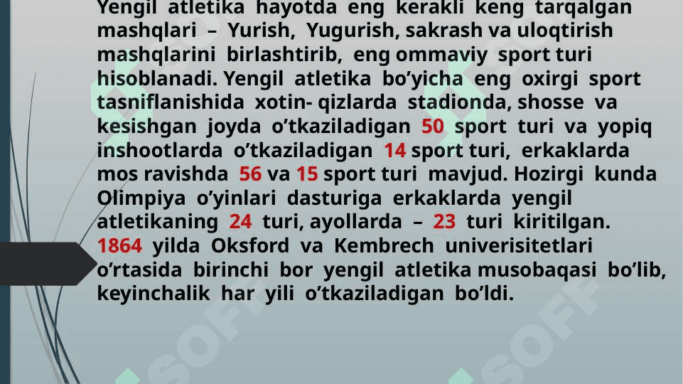 Yengil atletika musobaqalarida hakamlik qilish qoidalari va tasnifi 3