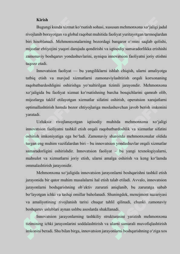 MEHMONXONA XO‘JALIGIDA INNOVATSION FAOLIYATNI TASHKIL ETISH 2