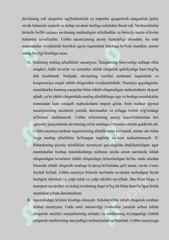 Tashqi savdo siyosati kurs ishi 8