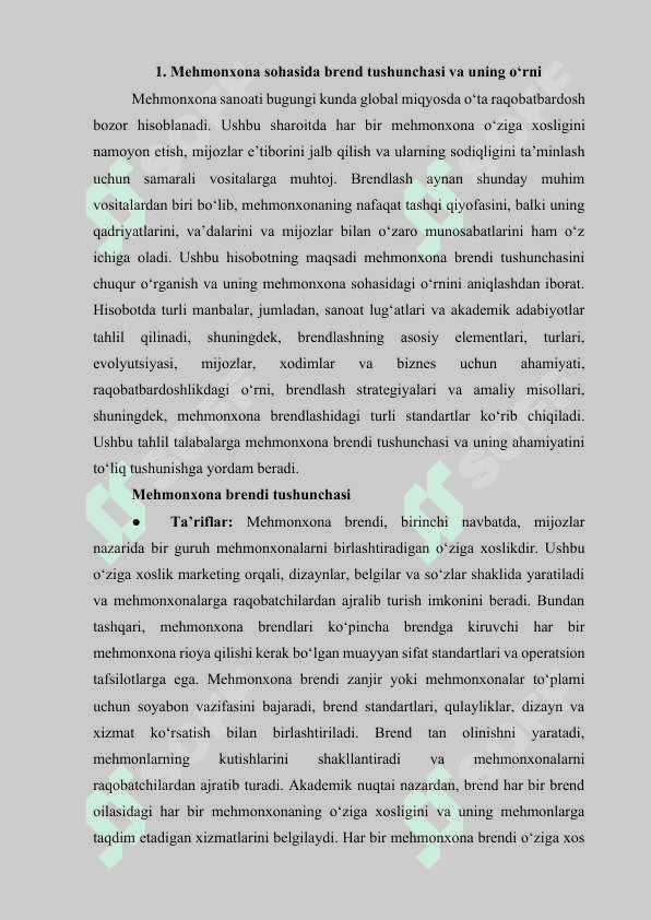 MEHMONXONA XO‘JALIGIDA BRENDNING AHAMIYATI 2