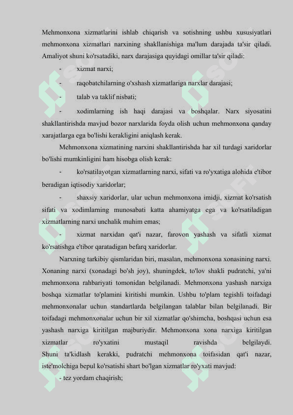 MEHMONXONALARDA NARX SIYOSATI 3