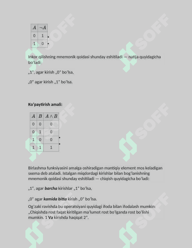 Asos bazis mantiqiy elementlar 3