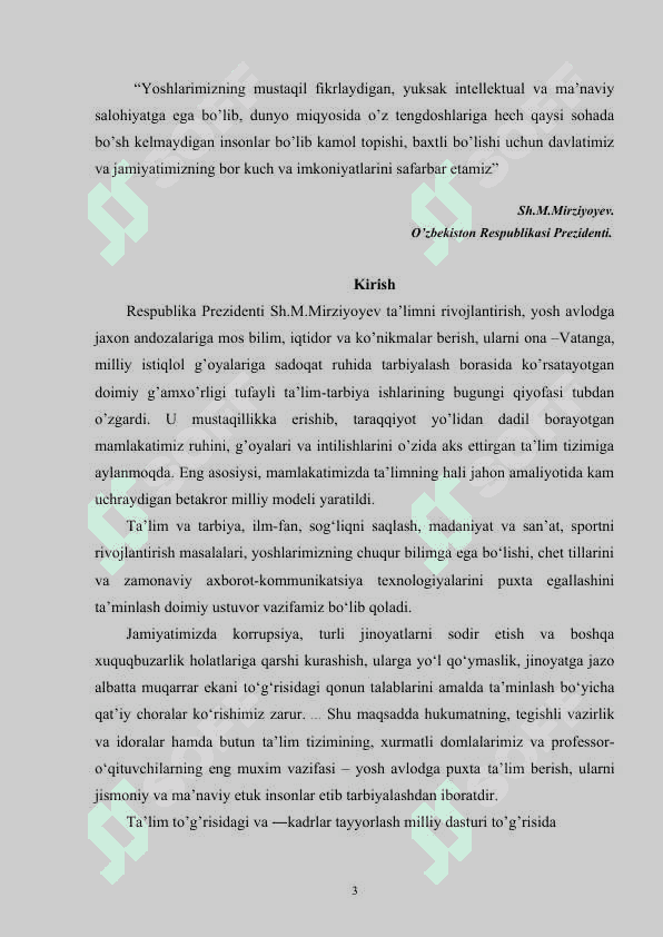 Demografik o’tish bosqichlari 3