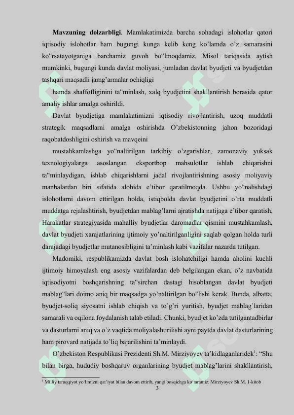 O’ZBEKISTON RESPUBLIKASING DAVLAT BUDJET XARAJATLARI TAHLILI 3