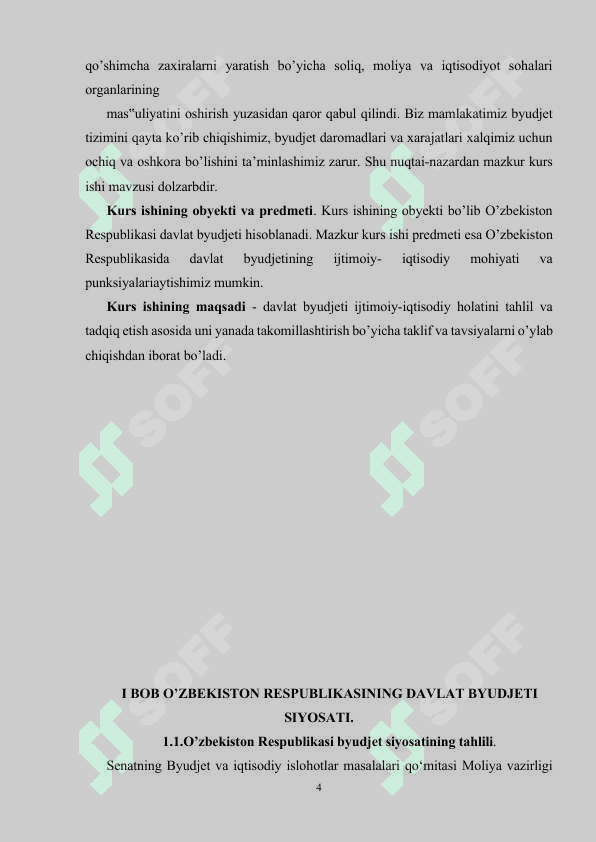 O’ZBEKISTON RESPUBLIKASING DAVLAT BUDJET XARAJATLARI TAHLILI 4