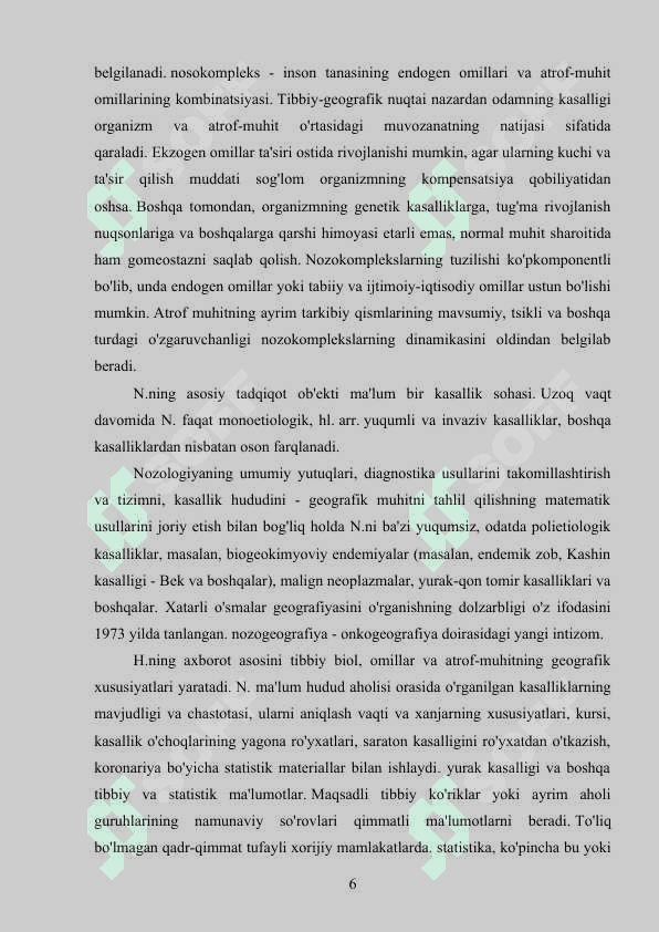 Nosogeografiyasi 6