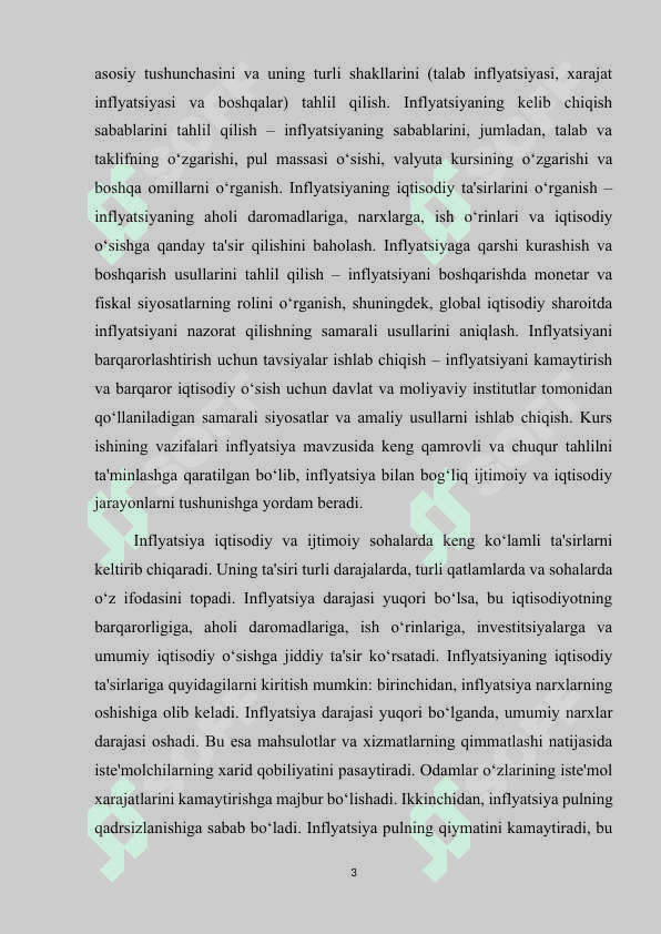 Inflyatsiyani mohiyati kelib chiqish sabablari. 3