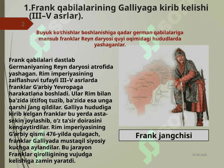 Franklar. Franklar davlatining tashkil topishi 2