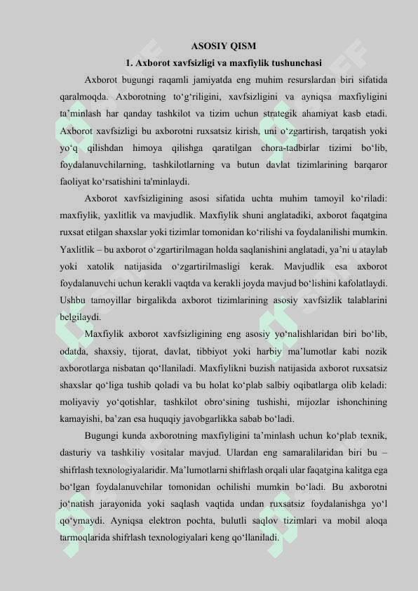 Axborot mazmuni darajasida maxfiylikni buzish tahdididan himoya qilish 4