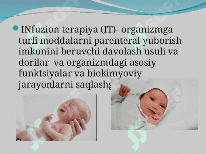 Chaqaloqlarda infuzion terapiya va parenteral oziqlanish 3