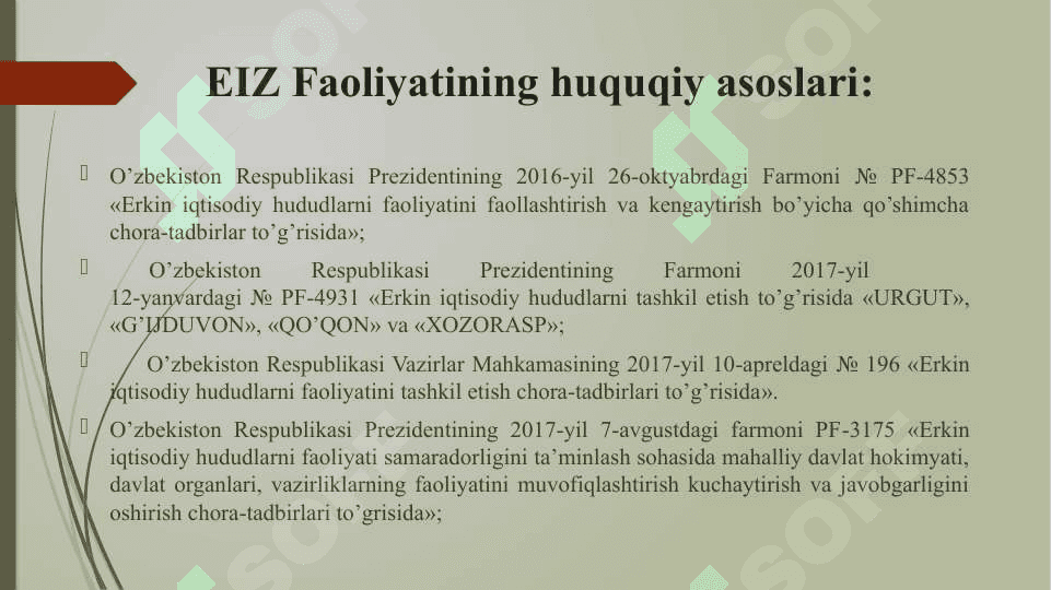Erkin iqtisodiy hududlarni tashkil etish maqsadlari obyektiv zarurligi va tasniflanishi 3