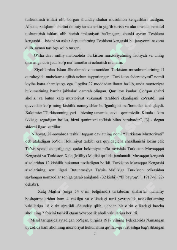 Turkiston muxtoriyati 7