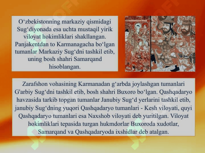 Ilk o‘rta asrlar o‘zbek davlatchiligi ijtimoiy-siyosiy, iqtisodiy va madaniy hayot 7